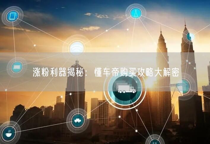 涨粉利器揭秘:懂车帝购买攻略大解密
