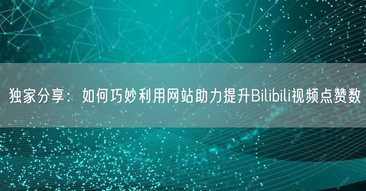 独家分享:如何巧妙利用网站助力提升Bilibili视频点赞数