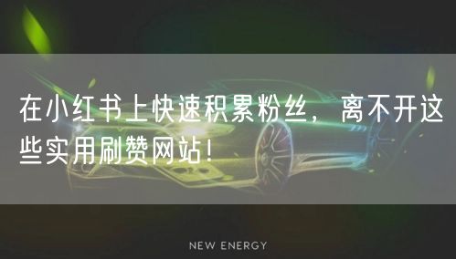 在小红书上快速积累粉丝,离不开这些实用刷赞网站!